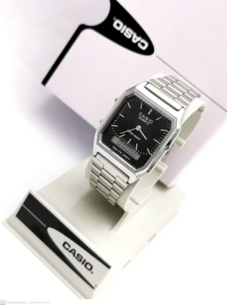 montre casio noir